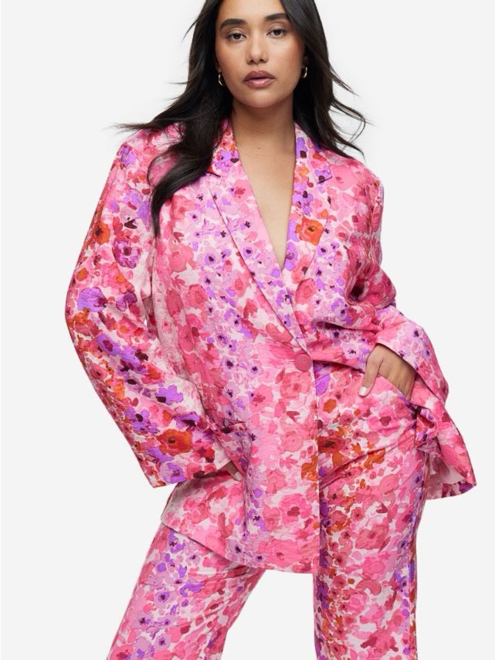 Pink floral blazer - Picture 2 of 16